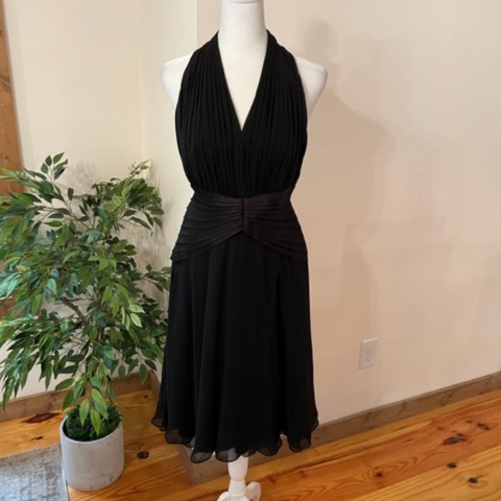 Tadashi Collection Chiffon Halter Dress, size 4